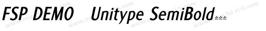 FSP DEMO   Unitype SemiBold字体转换